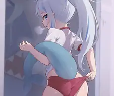 버튜버,후방)구라로니 엉덩이 잘