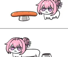 길다란 소세지를 먹는 만화.manga