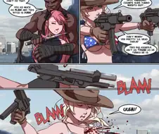 만화 속 여자 비키니의 방어력