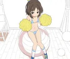 @) 후방) 비키니 치어리더 짐볼 아리스