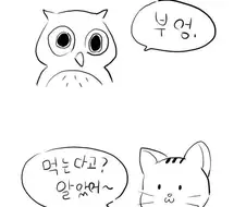 부엉이랑 같이 탕수육 먹는 만화.manwha
