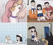 감동) 키우던 개와 재회하는 만화