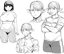 다이어트 하는 엘프 만화의 안마사와 엘프의 TS