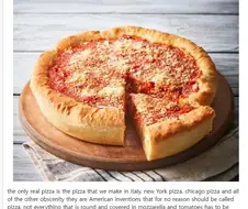 시카고 피자에 대한 이탈리아인의 생각