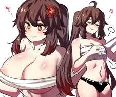 원신)힘을 숨기고 있던 호두(후방)