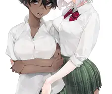 검은 여자아이랑 하얀 여자아이가 꽁냥대는 manga