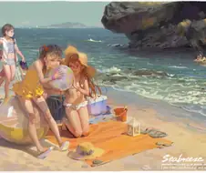 해변의 소녀