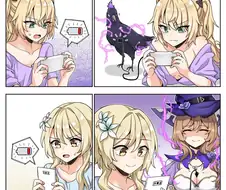 원신) 미소녀들이 휴대폰 충전하는 망가.manga