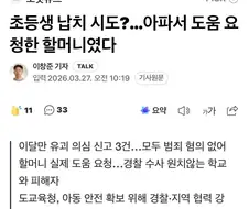 초등생 납치 시도?… 아파서 도움 요청한 할머니였다