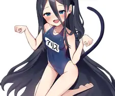 블루아카) 스쿨미즈 네코미미 아리스짤.manga