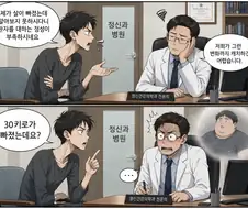살빠진 걸 못 알아보는 의사에게 따지는 환자