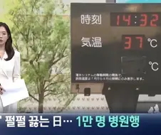 일본 극강더위로 1만명 병원행