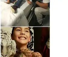 아이들 몸에 문신을 해주는 남자