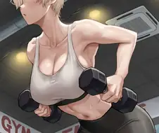 운동하는 이쁜 아줌씨