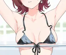 @) 검정 수영복 마도카