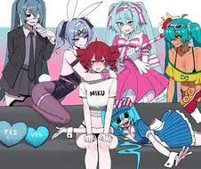 보컬로이드) 미쿠 하렘을 완성한 테토.jpg