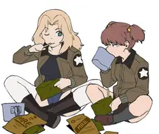 짬밥먹는 미소녀들