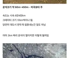 운석 크기로 파악하는 파괴력