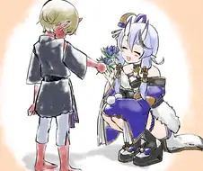 오니 여왕한테 꽃 주는 남자아이.manga