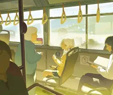 "학생. 어르신이 왔으면 자리에서 일어나."