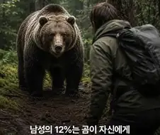 남성의 12%는 곰이 자신에게 달려들어도 제압할 수 있다고 믿는다