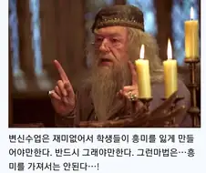 해리포터) 너희들 변신술이 얼마나 위험한지 알겠지??