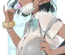 땀 흘리는 다크엘프 갸루