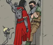 기계 뷰지 보여주는 만화.