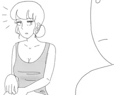 아내의 가슴골을 훔쳐보는 만화