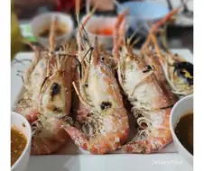 방콕에서 판다는 민물새우 숯불구이