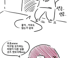블루아카)센세 때문에 아리스가 끄앙 당하는 만화