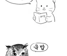 부엉이 탕수육 시켜먹는 만화.manhwa