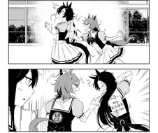 말딸) 등에 스티커 붙이기 놀이.manga