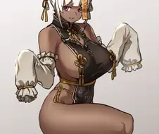 갈색피부+만주풍 의상