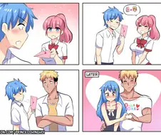 금태양에게 여사친의 러브레터를 건네는.manga