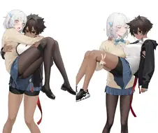 어느 백합 커플링의 피지컬 차이