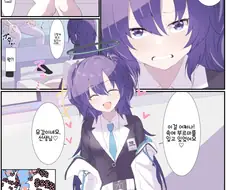 (블루아카)유우카 허벅지를 보는 만화