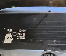 처음 보는 유형의 차 후방 스티커 .jpg