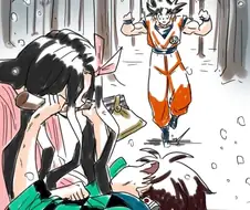 귀멸의 칼날 세계로 전이된 오공 만와.manhwa