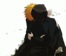 블리치) 포옹하는 이치고와 루키아