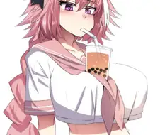 주스를 마시고 있는 아스톨포