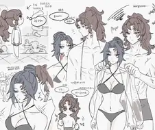 귀멸) TS된 츠키쿠니 남매