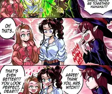 공주와 왕자 커플을 질투한 마녀가 왕자를 TS시키는 만화