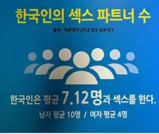 한국인의 ㅅㅅ 파트너 수