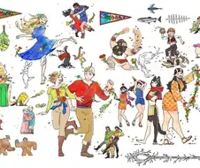 던전밥)작가가 그린 봄 기운 가득한 일러스트