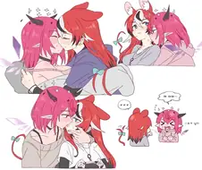 버튜버)아이리스 입안에 자신을 심어주는 땃쥐.comic