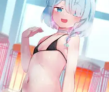 블아)검정 마이크로 비키니 몰?루