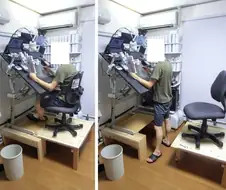 허리통증에 발버둥치는 만화작가