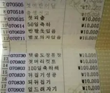 어느 아빠의 통장기록