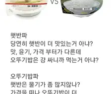의외로 많이 갈린다는 햇반파 VS 오뚜기밥파